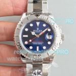 AR Factory Rolex Yachtmaster Blue Dial Replica Watch Lady's 37mm or Man's 40mm